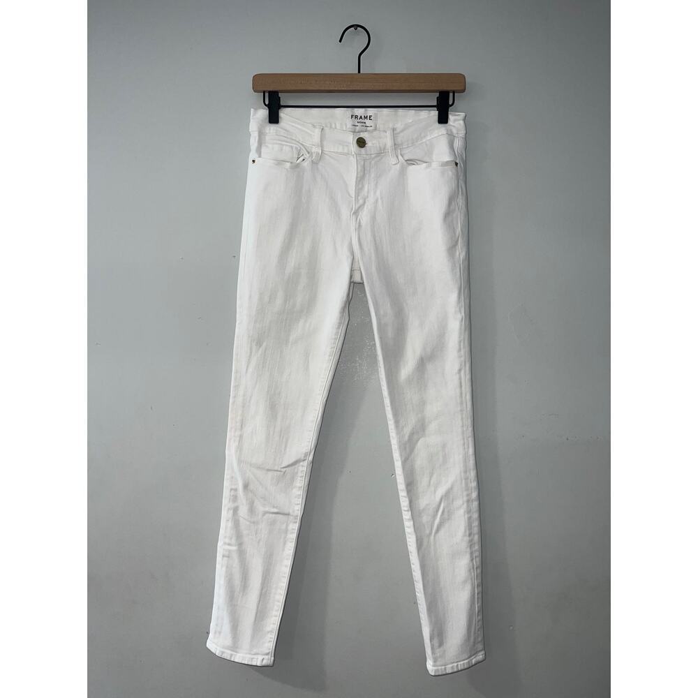 FRAME Le Skinny de Jeanne Skinny Leg Jeans in Blanc $184 Style COL403 Size 30 - Picture 4 of 10